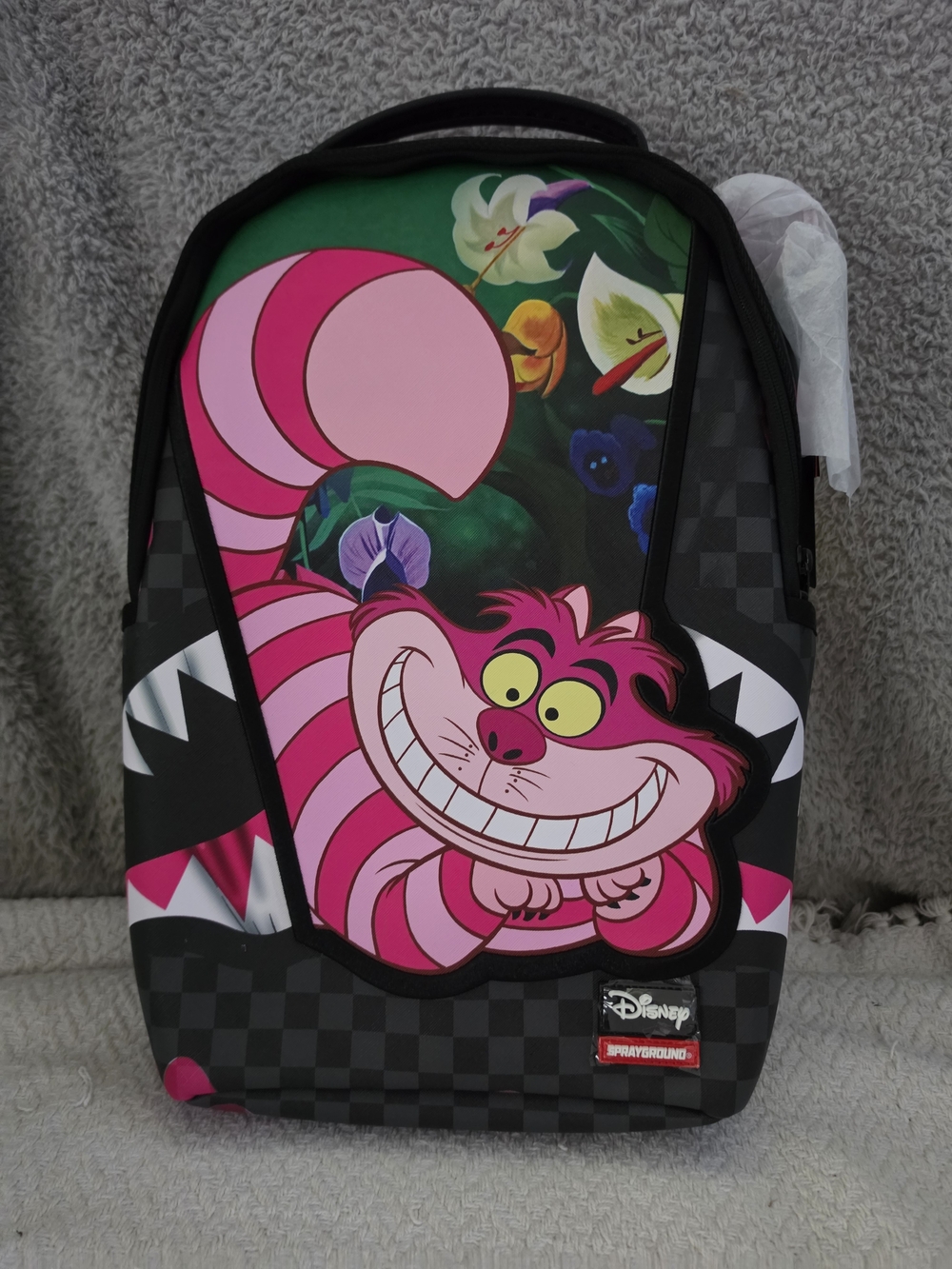 DISNEY ALICE IN WONDERLAND CHESHIRE CAT MAD SHARK BACKPACK - Picture 12 of 16
